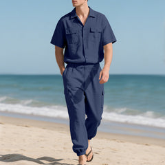 Workwear Casual Shirt Short Sleeve Trousers Suit