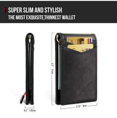 Thinnest Two Fold Cowhide Leather Wallet For Men