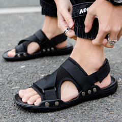 Men’s Casual Roman Sandals with Velcro Straps