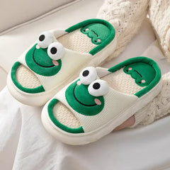 Men’s Frog Slippers – Funny Cartoon Animal Plush Indoor Shoes