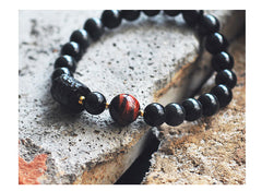 Men’s Crystal Obsidian Bracelet – Stylish Natural Stone Fashion Jewelry