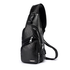 Men's USB Charging Bag Men Chest Bag Shoulder Bag Travel Bag