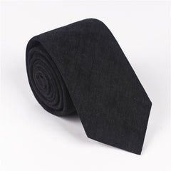 Men's Solid Color Suede  Business Casual Cotton Tie