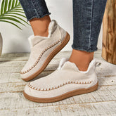 Women’s Warm Plush Ankle Boots – Cozy Slip-On Winter Snow Shoes