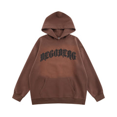 Gothic Letter Printed Hoodie For Men