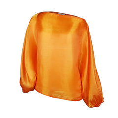 Elegant Off-Shoulder Lantern Sleeve Blouse