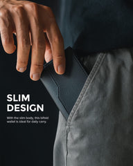 Credit Card Case With Double ID Window RFID Blocking Automatic Leather Up Wallet