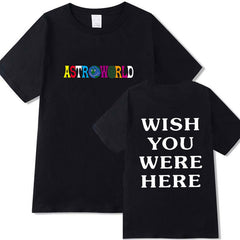 “WISH YOU WERE HERE” Men’s Streetwear Casual T-Shirt