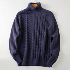 Men's Knitwear Trendy Solid Color Turtleneck Sweater
