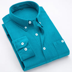 Men's Business Slim Solid Color Shirt In Spring