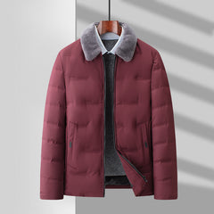 Detachable Wool Lapel Middle-Aged Business Jacket