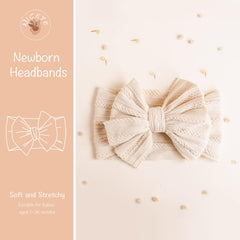 Handmade Baby Headbands Soft Stretchy Nylon Hair Bands With Bows For Newborn Infant Baby Toddler Girls