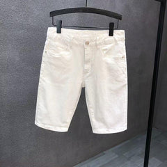 Summer Thin Cropped Denim Shorts For Men
