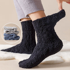 Men's Winter Warm Fuzzy Coral Fleece Socks Wome Velvet Thickened Home Sleeping Floor Socks