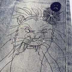 Personalized Letter Jeans Hip Hop Ins Trendy High Street