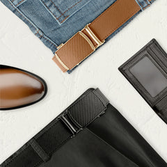 Men's Belt Hot-selling Film Alloy Automatic Buckle Leather