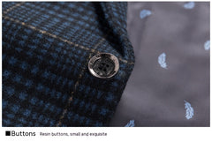 Spring Summer Slim-fit Casual Plaid Men's Suit