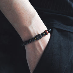 Men’s Crystal Obsidian Bracelet – Stylish Natural Stone Fashion Jewelry