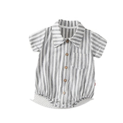 Baby Thin Short Sleeve Rompers Casual
