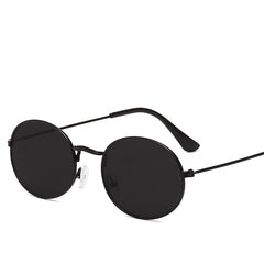 New Trend Retro Round Frame Men's Fashion Sunglasses Metal Water Drop Oval Sunglasses