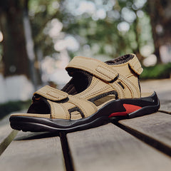 Casual Leather Roman Sandals For Men – Beach & Outdoor Wear”