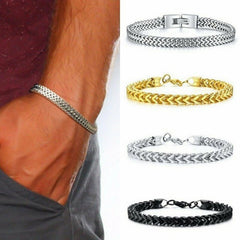Men’s Stylish Stainless Steel Chain Bracelet – Modern Charm Jewelry
