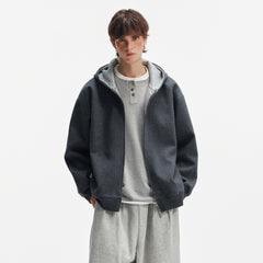 Men’s Double Zipper Casual Jacket – Modern Streetwear Coat