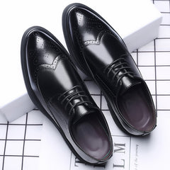 Men's Brogue Leather Business British Formal Leather Shoes