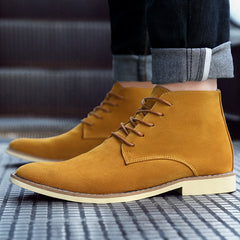 Men's Casual Pointed Toe Flat Martin's Boots