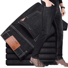 Jeans Men's Loose Straight Mid-waist