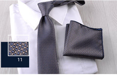 Business Formal Wear Casual Tie Pocket Square Combination