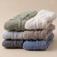Men's Winter Warm Fuzzy Coral Fleece Socks Wome Velvet Thickened Home Sleeping Floor Socks