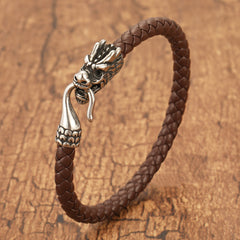 Men’s Titanium Steel Faucet Leather Bracelet – Modern Masculine Fashion Jewelry