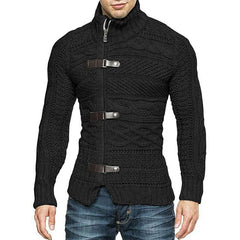 Men’s Cardigan Coat-Autumn & Winter Turtleneck Sweater Jacket for Casual & Warm Wear