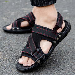 Men’s Casual Roman Sandals with Velcro Straps