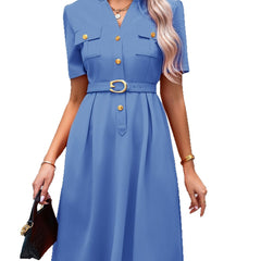 Women's Simple Graceful Casual Slim Fit Dress