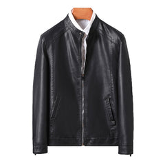 Men's Slim Casual Leather Jacket Motorcycle
