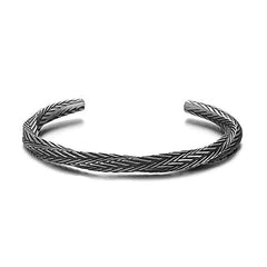 Men’s Copper Silver-Plated Bracelet – Modern Fashion & Masculine Accessory