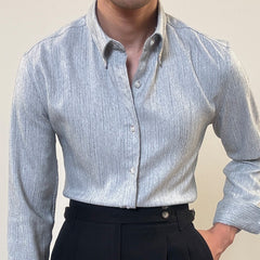 Spring Long Sleeve Shirt Male British Business Dress