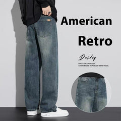 Retro Nostalgic Straight Jeans For Men
