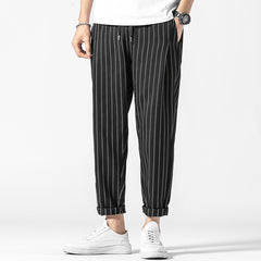 New Loose Striped Men’s Wide-Leg Casual Pants
