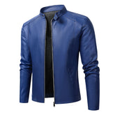 Men's Slim Casual Leather Jacket Motorcycle