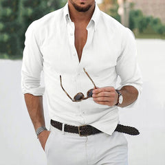 Men's Short Lapels Shirt Top Home Handsome