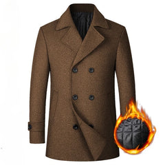 Men’s Double Breasted Wool Trench Coat