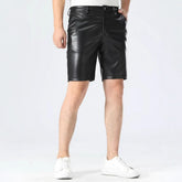 Fashion Casual Summer PU Leather Men's Shorts