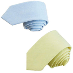 Solid Color Cotton And Linen Men's Casual Narrow Tie