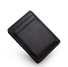 Flip PU Magic Business Card Holder Wallet For Men