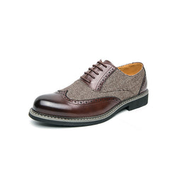 Men's Fashion Brogue Leather Shoes – Korean-Style Casual Formal Wear