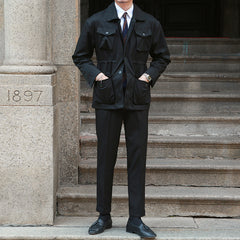 Men's Vintage Coat Casual Waisted