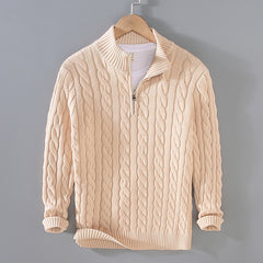 Men's Loose Zip Pullover Knitting Sweater Coat